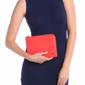 Deux Lux Annabelle L-Zip Pouch Clutch Poppy Color